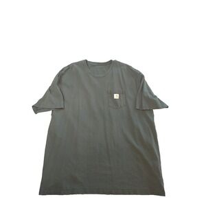 Carhartt Mens K87 Workwear Pocket T-Shirt Dark Green Gray 4XL Loose Fit Cotton